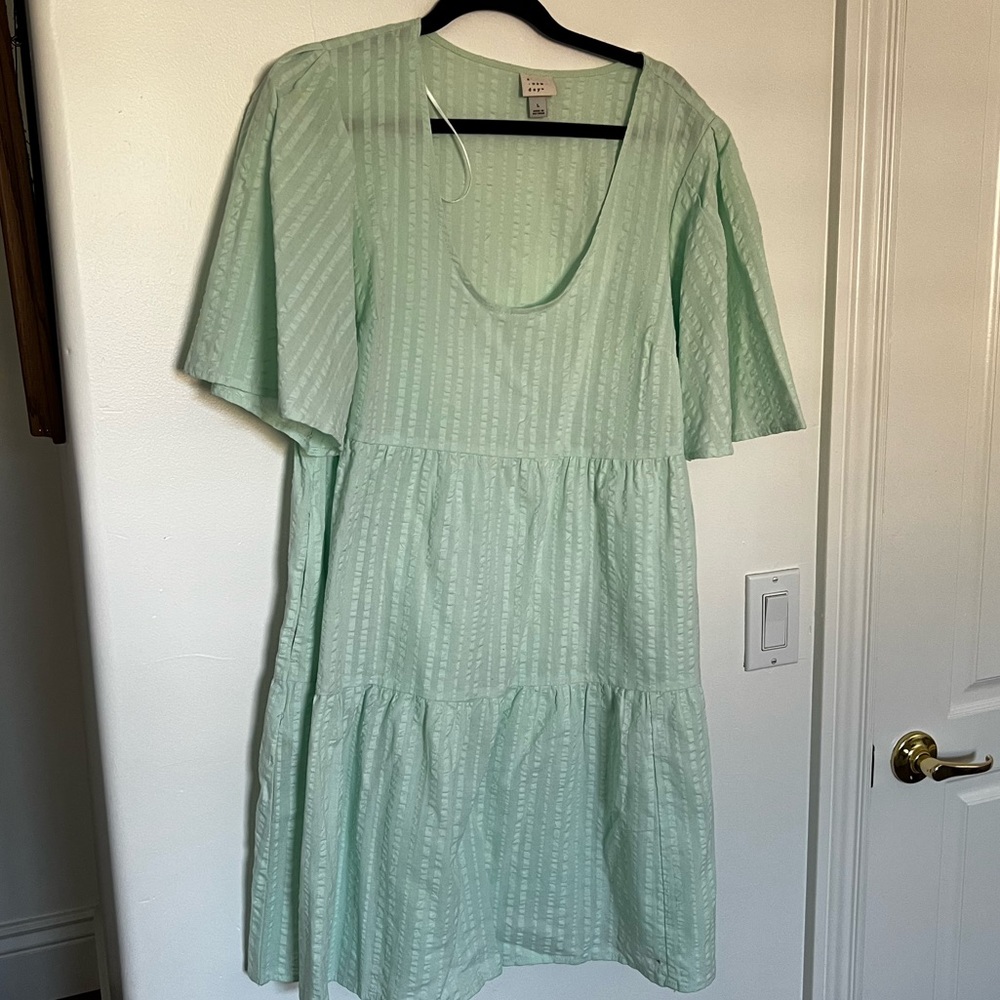 A New Day babydoll dress- mint green